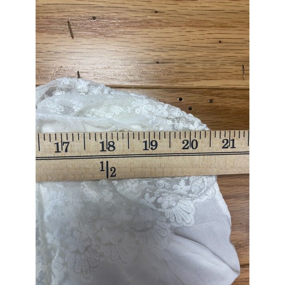 DO+BE Spaghetti Strap Layer White Dress Large Ruffles Lace Flowy Short Party New - Picture 10 of 15